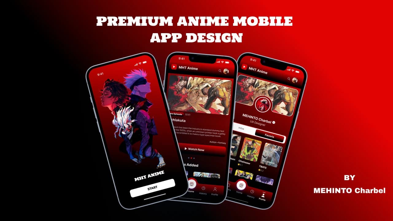 Anime Streaming Mobile Application Design (Figma)
