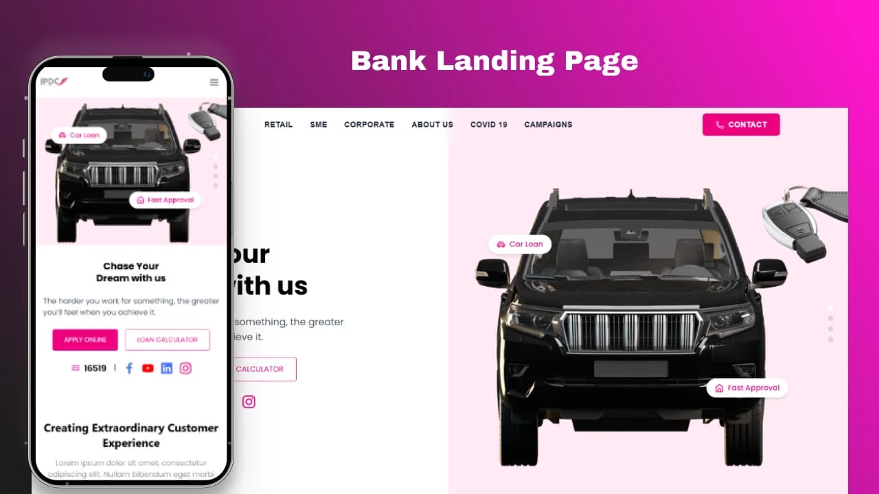 Modern Banking Application Landing Page (Vue.js)