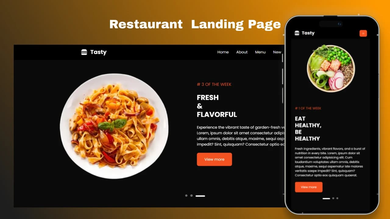 Modern Restaurant Landing Page (Vue.js)