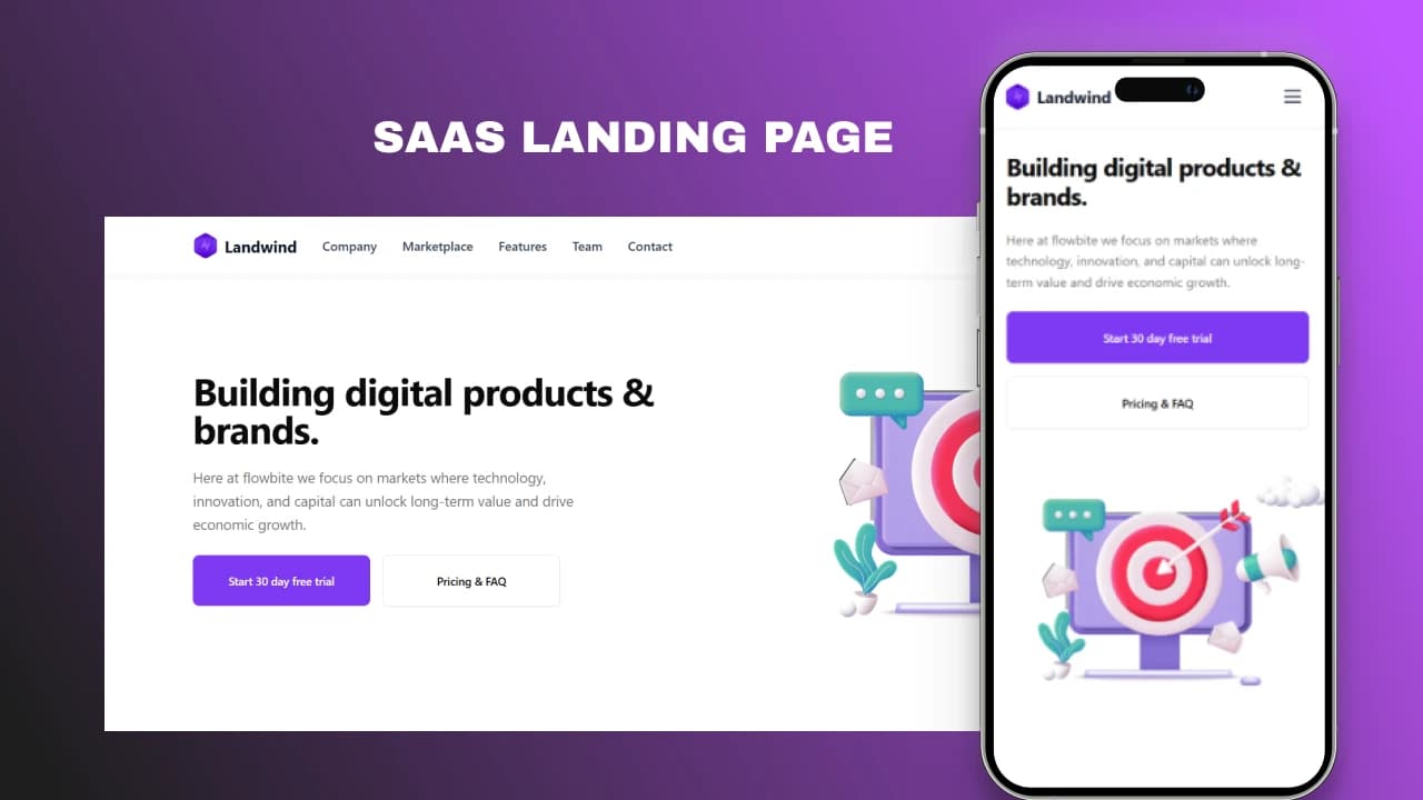 Immersive SaaS Product Landing Page (React.js)