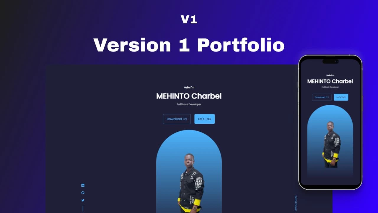 Portfolio avec React JS et Tailwind CSS (v1)