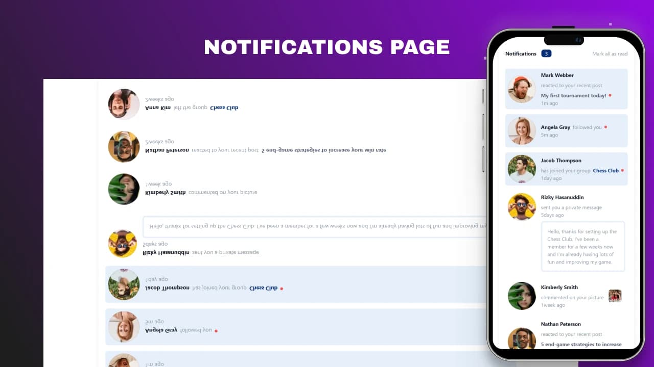 Notifications Page : Frontend Mentor Challenge
