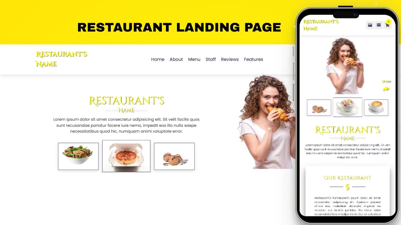 Modern Restaurant Landing Page : ReactJS Template