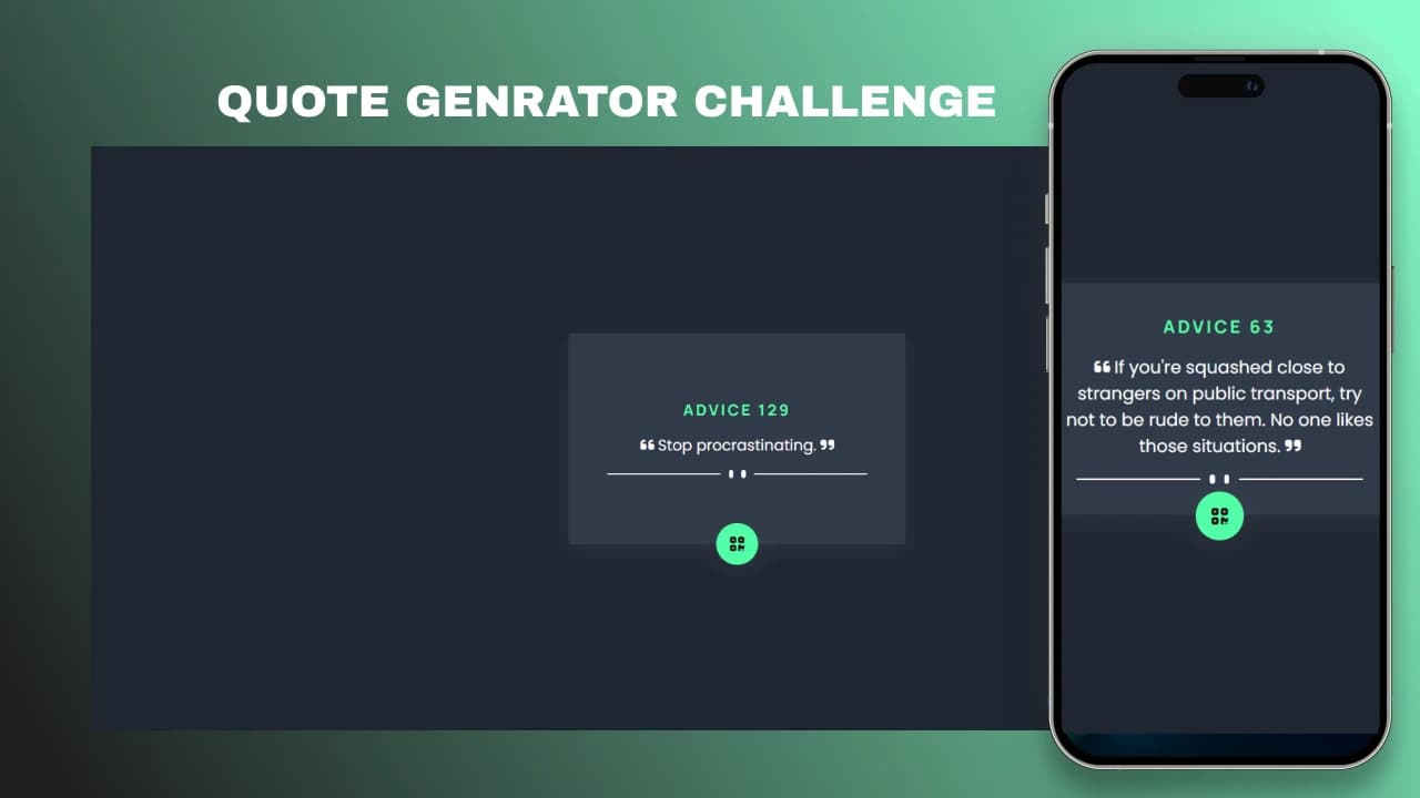 Challenge Frontend Mentor : Page Web de conseils/citations aléatoires