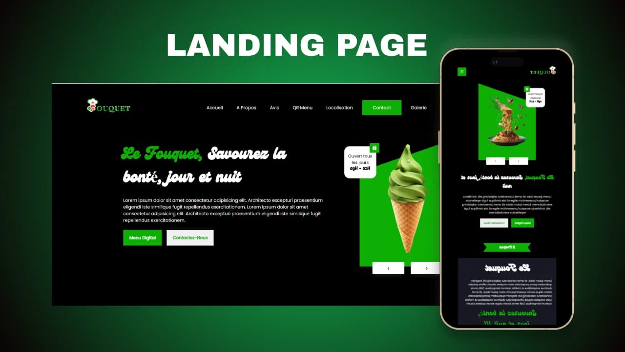 Site web vitrine du restaurant « Le Fouquet »