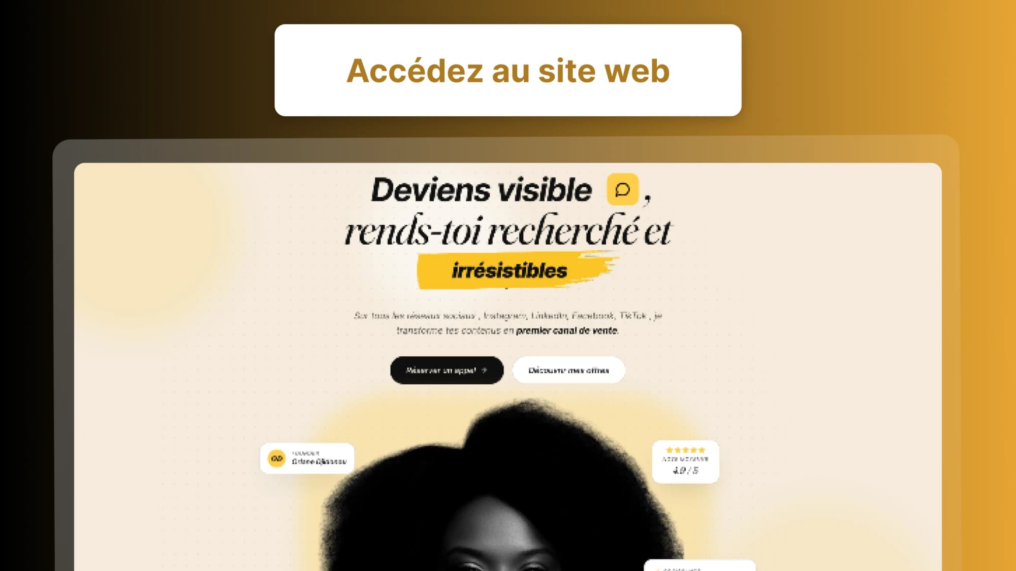 Orlane Djidonou : landing page Community Manager & Stratégie Digitale