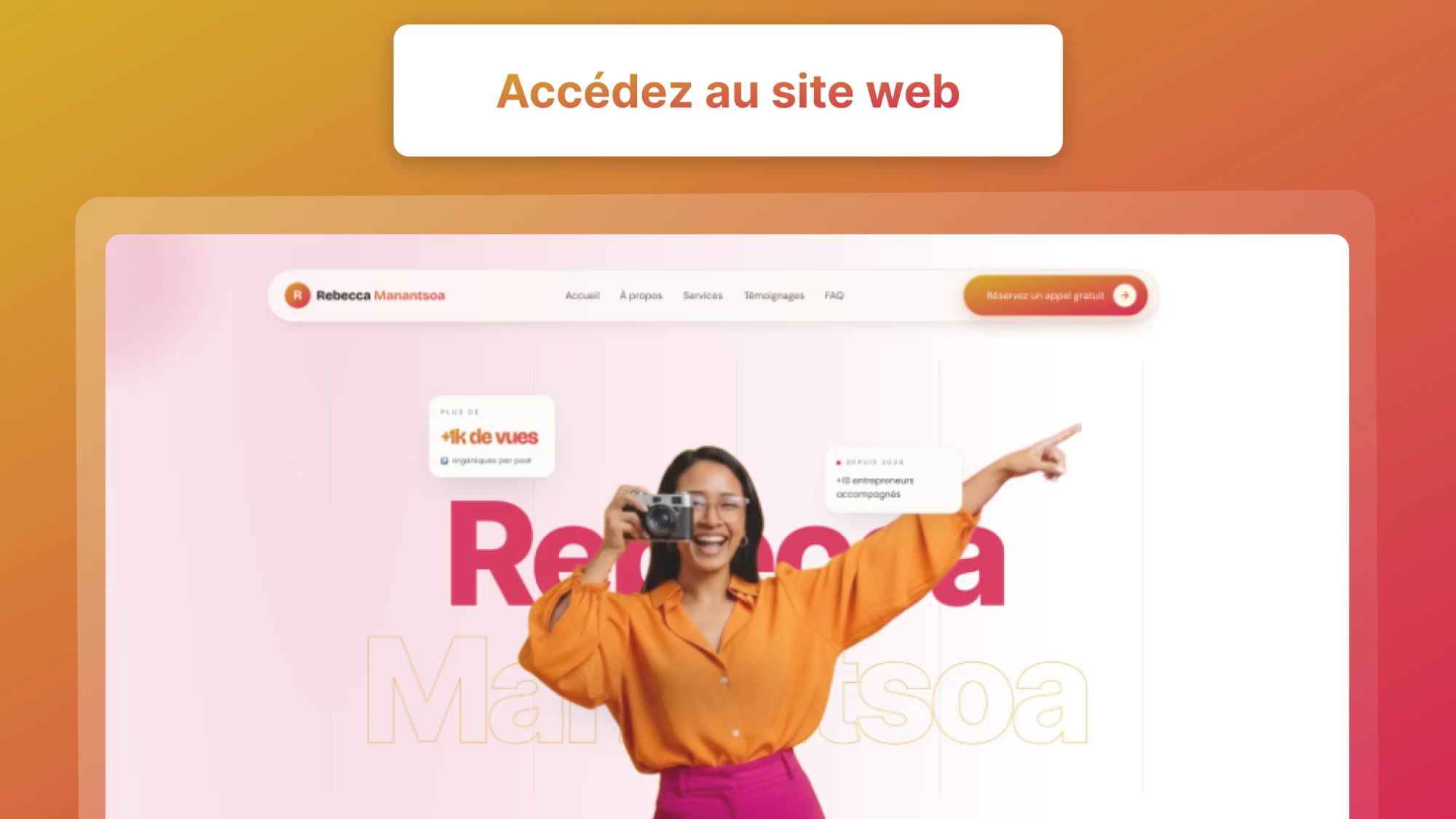 Rebecca Manantsoa : landing page Personal Branding & Social Media